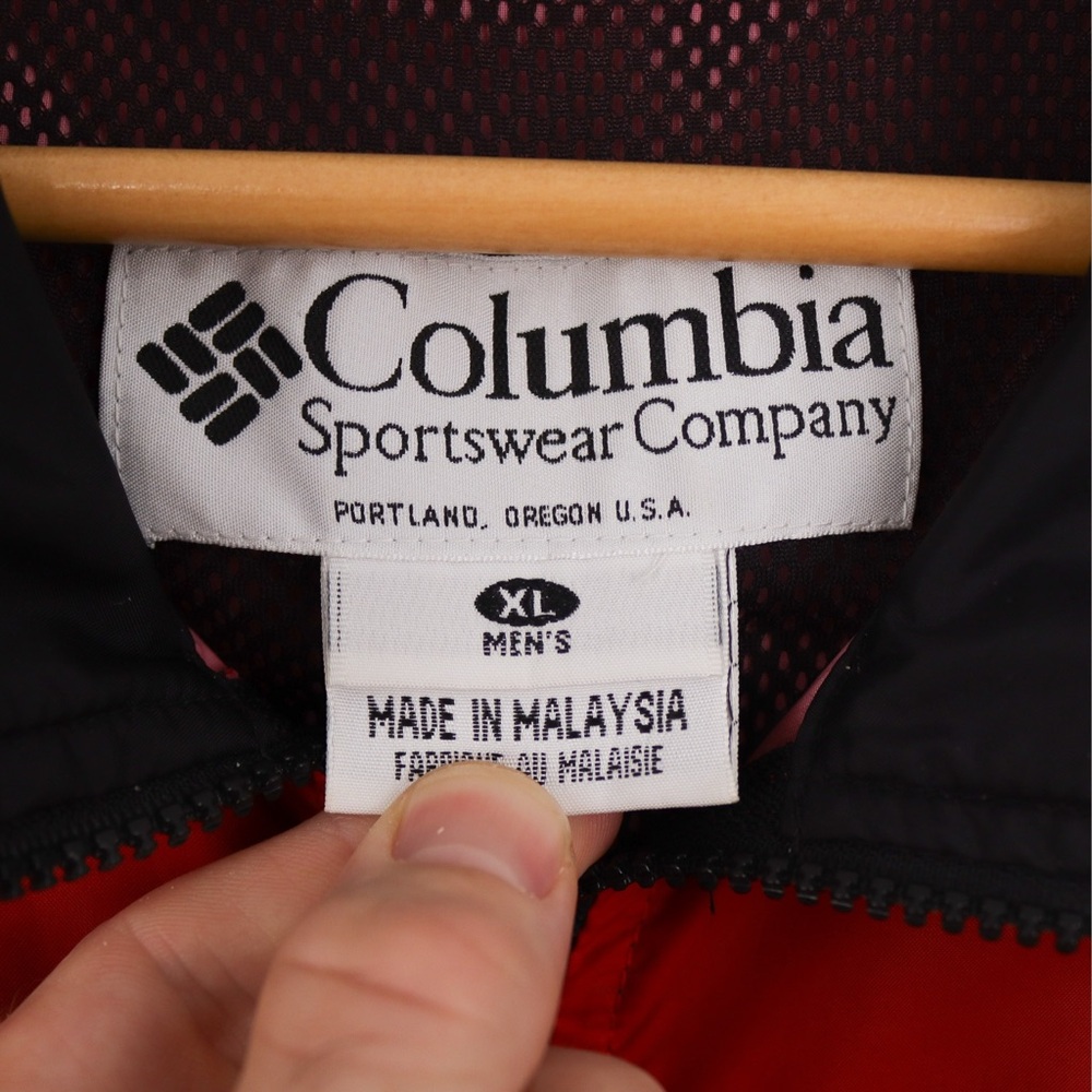 Vintage Columbia Jacket Men’s Size XL‎ 90’s Black/Red Lightweight Windbreaker - Picture 4 of 5